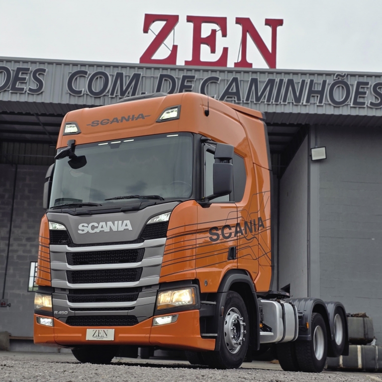 SCANIA - R-450 A6X2 - 2020/2021 - Laranja - Sob Consulta